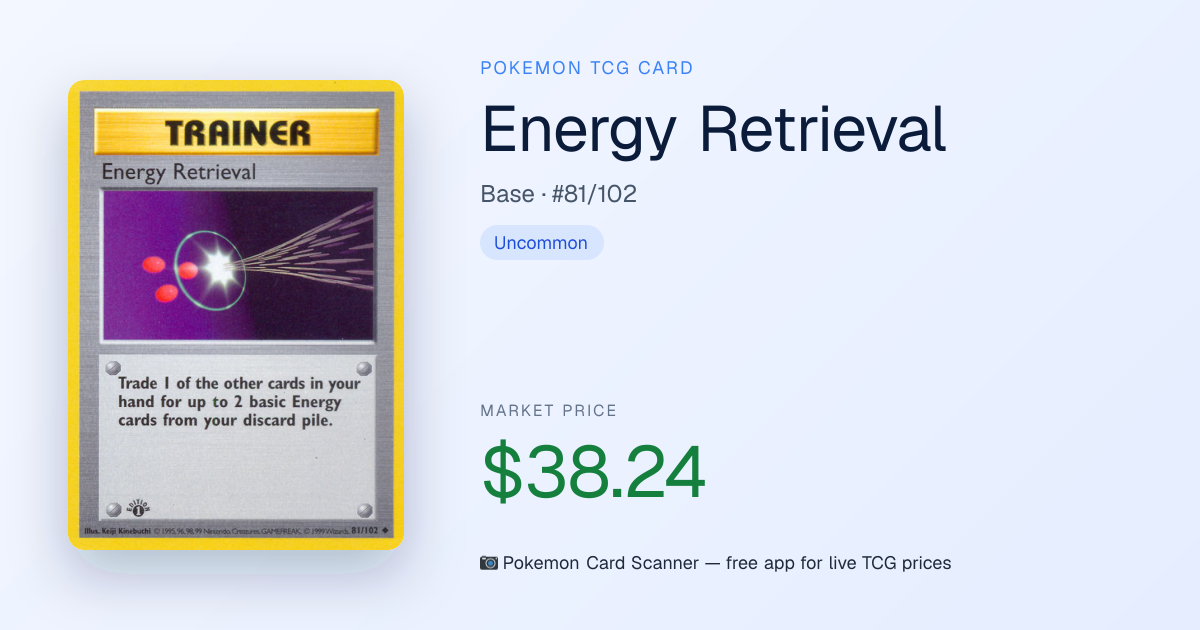 Energy Retrieval #81/102 · Base · Pokemon Card Scanner
