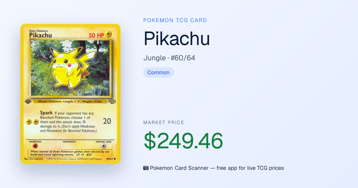 Pikachu #60/64 · Jungle · Pokemon Card Scanner