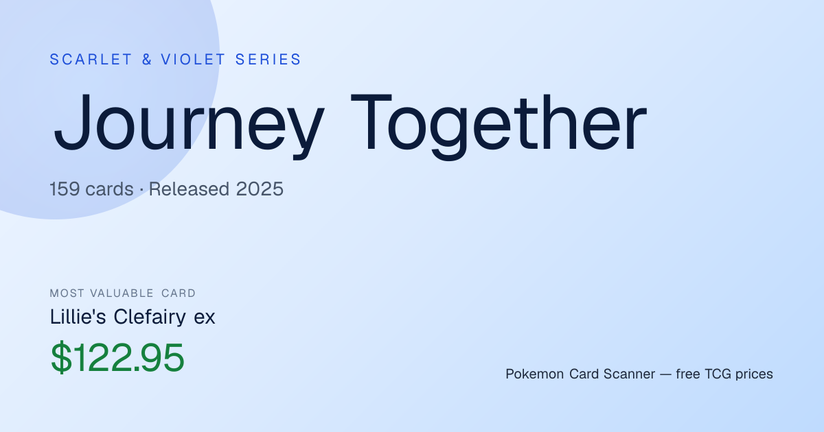 Journey Together — Pokemon TCG Card Prices & Set List · Pokemon Card ...